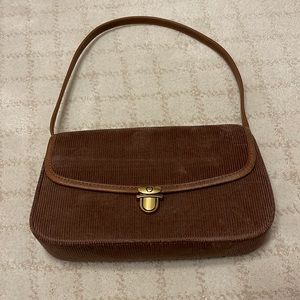 Brandy Melville Brown Corduroy Shoulder Bag